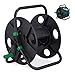 Produktbild Relaxdays Schlauchtrommel, für 30 m 1/2" Schlauch, Stahl, Kunststoff, Schlauchhalter, HBT: 38 x 42 x 31 cm, schwarz/grün