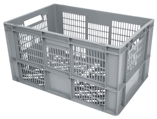 METRO Professional Gitter-Eurobehälter Hellgrau - 60 x 40 x 32 cm
