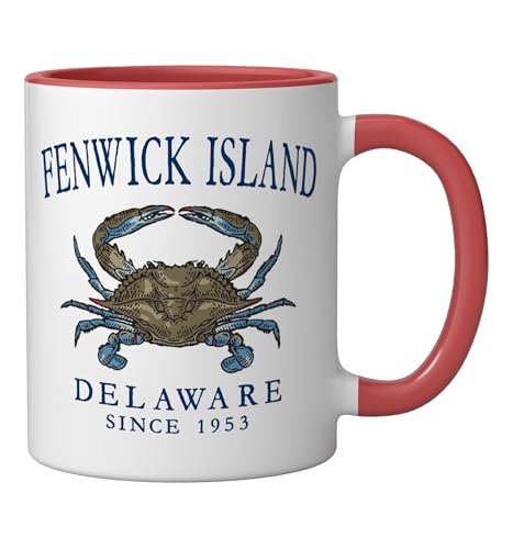 Taza de cerámica Fenwick Island Delaware con diseño náutico miniatura 2