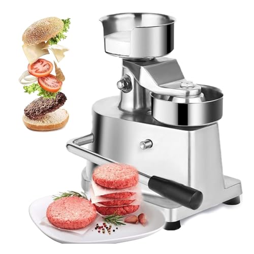 DFEDHF Commercial Burger Patty Maker, Manual Burger Press Machine, 100mm/4inch, 130mm/5inch, 150mm/6inch, Grill Burger Press Tool, 5 Inch