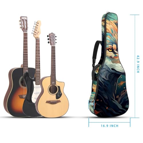 JRHEJTFZ Housse pour guitare acoustique de 1,9 cm d’épaisseur – Imperméable – Durable et élégant – Motif loup fantaisie, Multicolore 4., 42.9×16.9×4.7 in, Motif imprimé tendance - Les Beatles, Paul McCartney, John Lennon, RIngo Starr, George Harrison JRHEJTFZ Housse pour guitare acoustique de 1,9 cm d'épaisseur - Imperméable - Durable et élégant - Motif loup fantaisie, Multicolore 4., 42.9x16.9x4.7 in, Motif imprimé tendance – Image 6