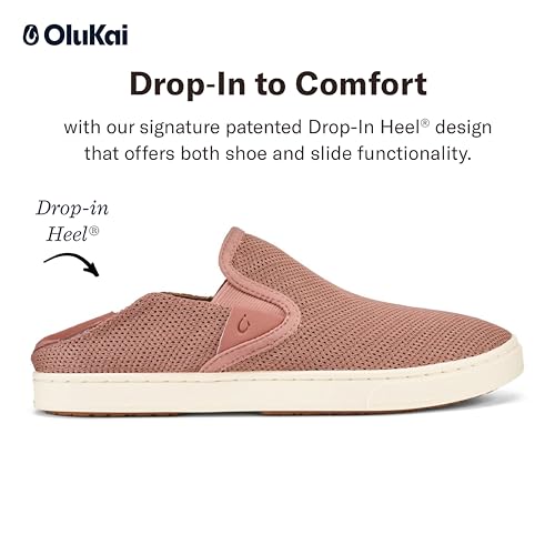 OluKai Pehuea Women's Slip On Sneakers, Casual Everyday Shoes with Easy On & Off Design, Breathable Mesh & Drop-in Heel, All-Day Comfort & Support, Cork/Cork, 6.5 - image 2