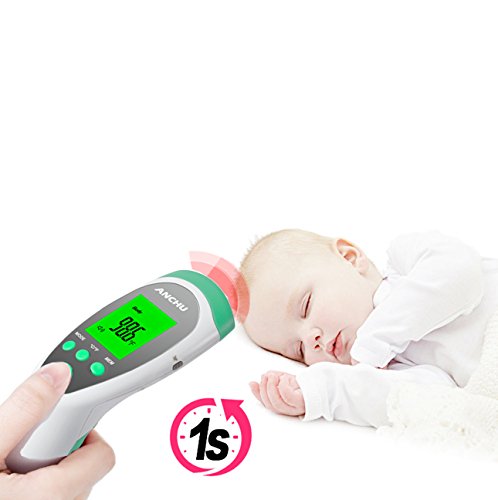 Preve Non Contact Medical Infrared Forehead Thermometer For Babies Children Adults Accurate Fever Alarm No Touch… #TOP5