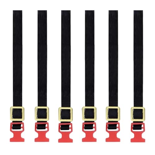 Hellery 6Pcs Luggage Rope Roof Rack Tie Down Strap Sturdy 1/10 Portable for RC Hobby Car, Red