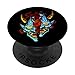 Masque japonais samouraï samouraï Oni Masque Diable PopSockets PopGrip - Support et Grip pour Smartphone/Tablette avec un Top Interchangeable