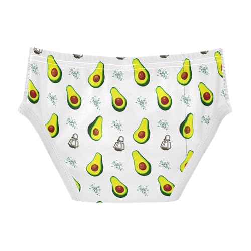 CHIFIGNO Cute Green Avocados White Underwear for Boys Soft Cotton Briefs Toddler Boy Breathable Underwear Briefs2
