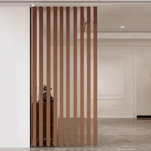 Separador de ambientes ajustable, listones de madera, particiones decorativas sin necesidad de taladrar, perfecto para el hogar, oficina y eventos, paquete de 10