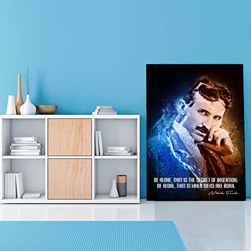 Celebrity Poster Great Inventor Nikola Tesla Modern Canvas Art Wall Decor (1)_ Canvas Painting Wall Art Poster For Bedroom Living Room Decor 16X20Inch(40X51Cm) Unframe-Style #TOP1