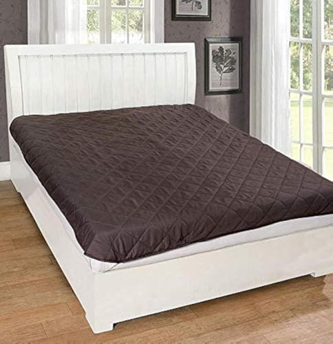Image of Rajasthan Crafts Microfiber 300 TC Mattress Protector (King Brown)