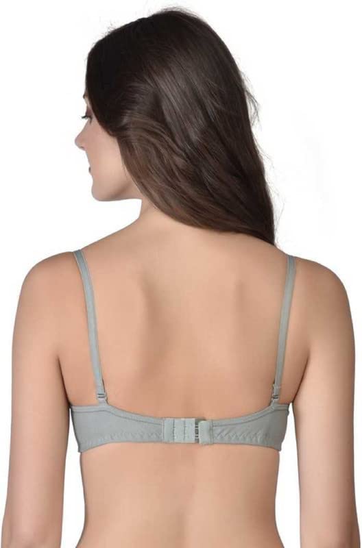 Image of Women's Cotton Lightly Padded Full Cup Cup Non-Wired T-Shirt Bra Combo Pack of 2
