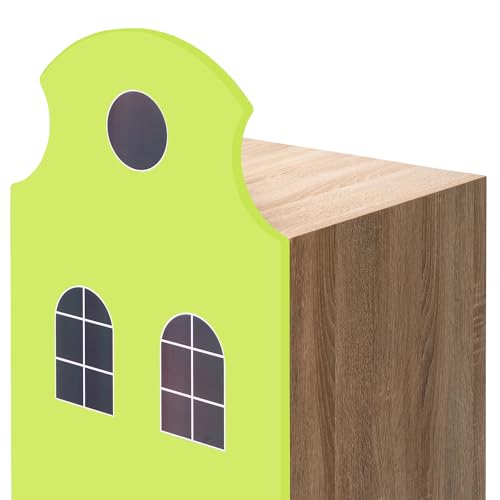 Image of Alex Daisy Holland Storage Cabinet Wardrobe Bookshelf for Kids Boys & Girls | Chemical-Free Soft-Close Scratch-Resistant Engineered Wood | Adjustable Shelves | Year Warranty (Green)