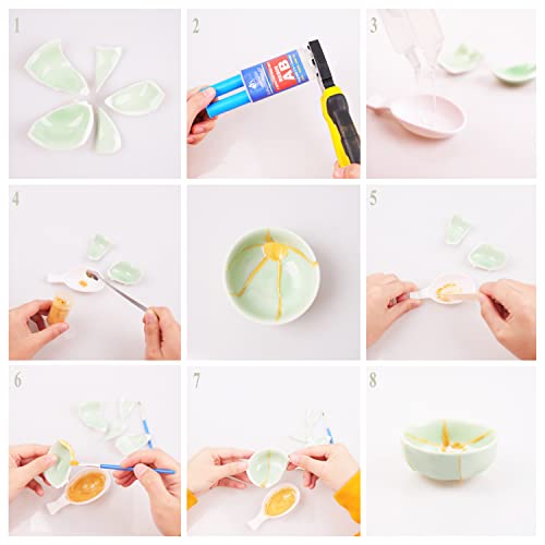 Kintsukuroi Kit di Riparazione, Polvere d'oro e