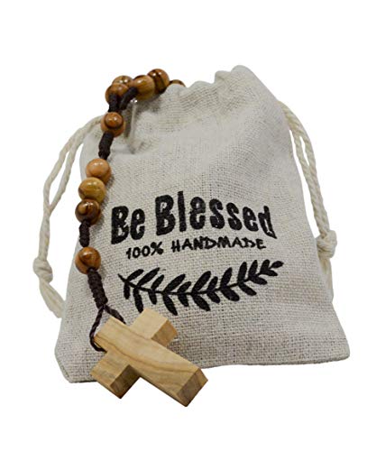 image for Most Original Gifts Bethlehem Certified Rosary Beads from Olive Wood -