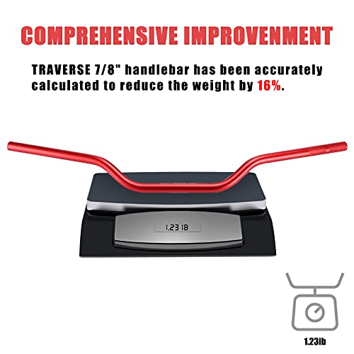 Motoroff 7/8 Handlebars With Foam Pad Grips Brackets For Klx110 Ninja650R Rfz Crf70 Tao Tao Ssr125 Grom Etc.atv Pit Bike Dirt Bike (Red) #TOP3