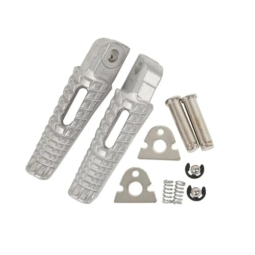Motorräder Fußrasten Für Suzuki GSX-S750 GSX-S1000 GSX-S 750 1000 SV650 B-KING 2008-2019 Motorrad Hinten Fußstütze Fußrasten Pedale(Silber)