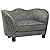 Keyur Pet Sofa, Dog Sofa Couch Dog Settee Dog Cat Bed Lounger Dog Sofa Grey 66x43x40 cm Plush