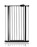 Safetots Extra Tall Narrow Metal Safety Gate Pressure Fit, 68.5cm - 75cm, Matt Black, 104cm in Height, Extra Tall Stair Gate, Tall Baby Gate, Easy Installation