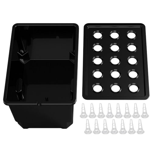 Grande scatola per piantare ydroponic - - Contaiñer da giardinaggio per uso interno ed esterno | Supporta la crescita senza suolo in giardini, verdi, balconi e fattorie | Duřable, design modulare per