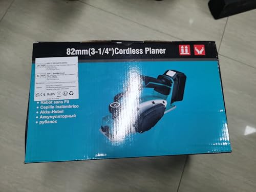 Cordless Planer Compatible with Makita 18V Battery, 3200r/min Handheld Electric Wood Planer, 0-2MM Adjustable Depth for Woodworking Furniture DIY (no Battery) 13 Cordless Planer Compatible with Makita 18V Battery, 3200r/min Handheld Electric Wood Planer, 0-2MM Adjustable Depth for Woodworking Furniture DIY (no Battery) - Image 13