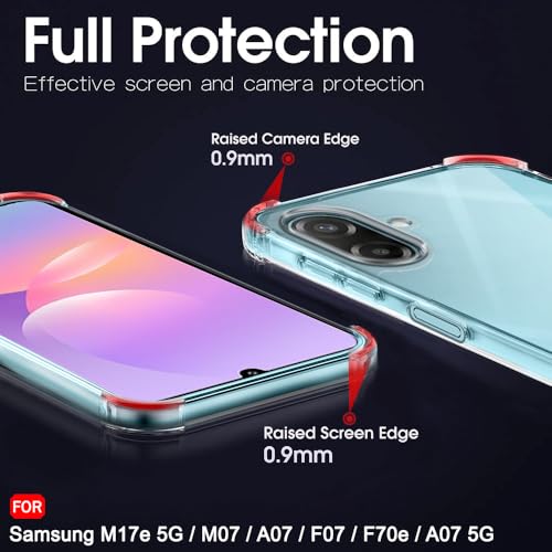 Image of TheGiftKart Back Cover Case for Samsung Galaxy M17e 5G / M07 / A07 / F07 / F70e / A07 5G | Shockproof Crystal Clear Hard Back | Hybrid Design | 360 Degree Protection (PC & TPU, Transparent Bumper)