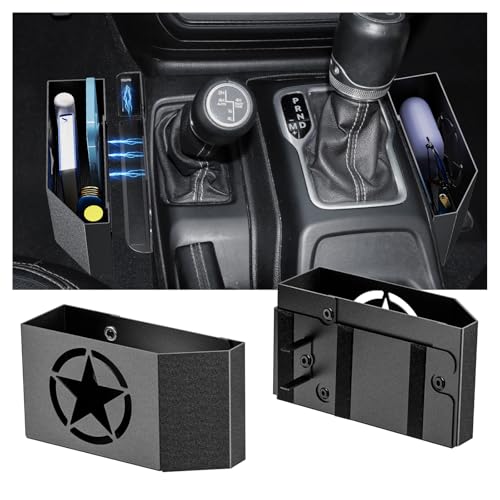 Upgrade Magnetic Metal Gear Shift Center Console Organizer