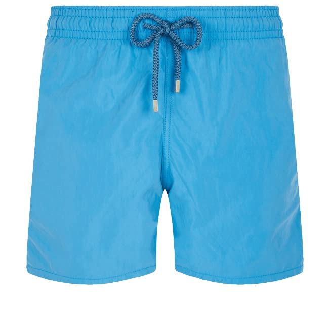 Vilebrequin Moorea Swim Short Solid Star Anise Blue Size L