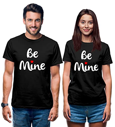 Image of Hangout Hub | Couple Tshirts | Be Mine | Pack of 2