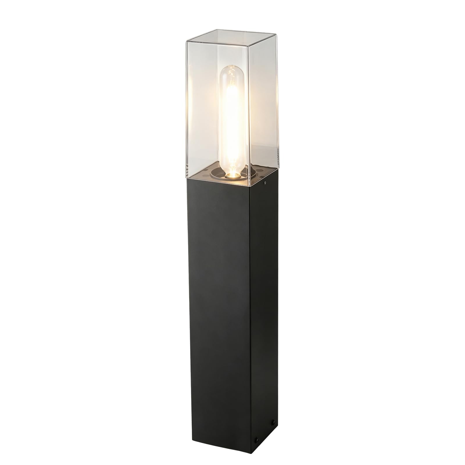 olvaxey 50cm High Outdoor Garden Light E27 for Bright Illumination,IP44 (Bulb Excluded) (Square-2)