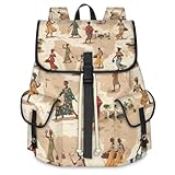 Travel Backpack For Women Men, Traditional Horde Laptop Backpacks Rucksack Large Capacity Vintage Backpack Drawstring Backpack Casual Bookbags Water Resistant Daypack Bags For Outdoor Camping