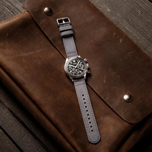 Archer Watch Straps - Canvas Quick Release Watch Bands (Slate Gray, 20mm)