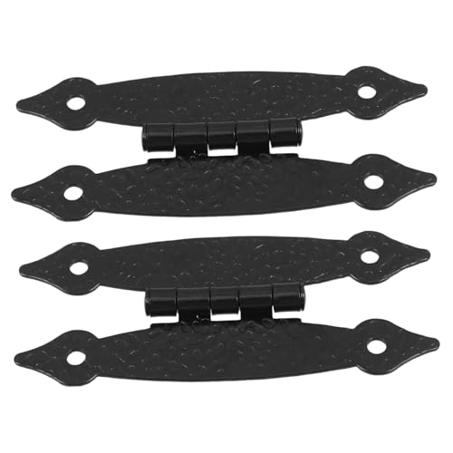 CONGARTENO 2 piezas Bisagras Vintage Decorativas para Muebles y Cajas de Madera Acabado Negro para Puertas de Armarios y Joyeros