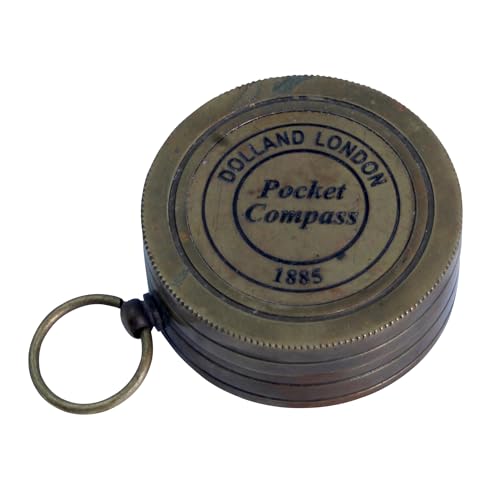 Brújula de bolsillo vintage de latón antiguo – regalo para hombres miniatura 6