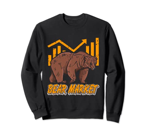 Retro Cool Bear Market Stock Crypto Inversor Presente Regalo Sudadera