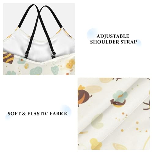 KLL Linear Bee Liquid Toddler Girl 1 Piece Swim Suit Beach Swimming Suits Adjustable Strap UPF 50+3