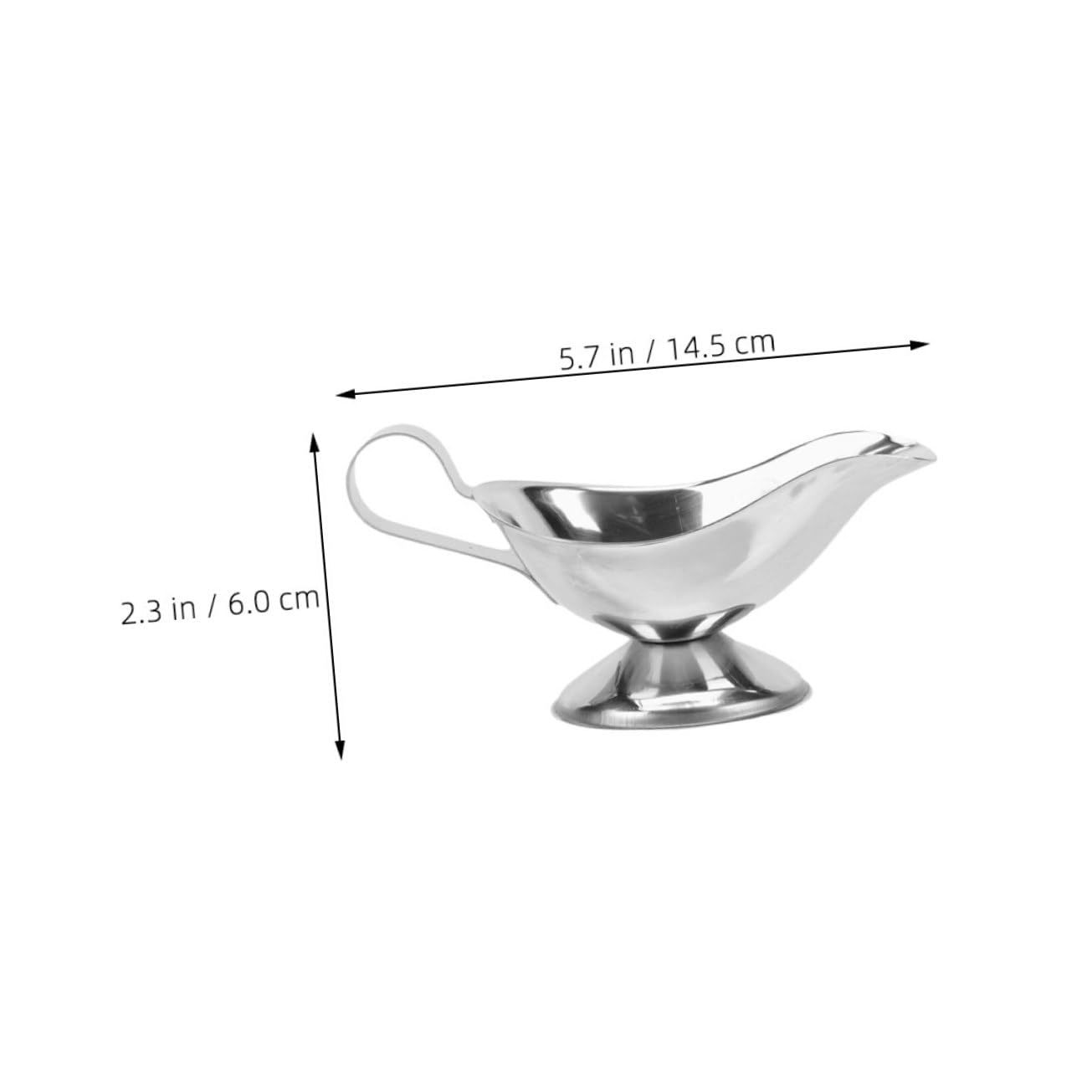 OSOLADY 3pcs Stainless Steel Sauce Boat Gravy Jug for Sauces Creamers Dressings Versatile Pitcher for Home Restaurant Dining Experience Stylish User Friendly Design