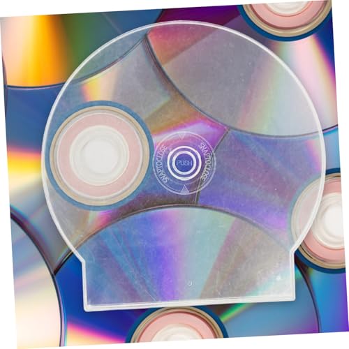 Estuche de plástico para DVD de salón, cajas transparentes con media luna para organizar estanterías 7