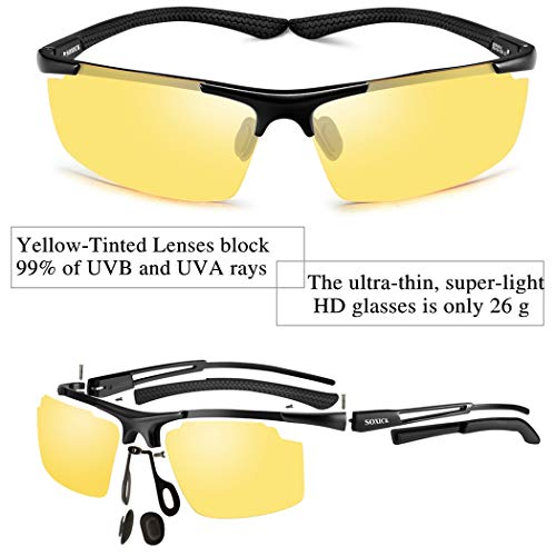 Night Driving Glasses, Anti Glare Polarized Safety Yellow Glasses for Men Women4