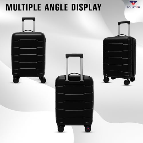 Image of 28-Inch Hard-Shell Luggage Suitcase | Lightweight 3.7 kg | 360 Spinner Wheels | 2-Way Zipper | Multi-Functional Lock | Business & Family Travel Trolley Bag (1, BLACK-20INCH)