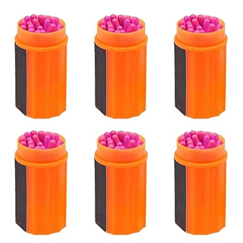 BAUFAS 6 Sets Streichhölzer Wasserdichte und Winddichte Camping-Streichhölzer für Outdoor und Survival-Kit