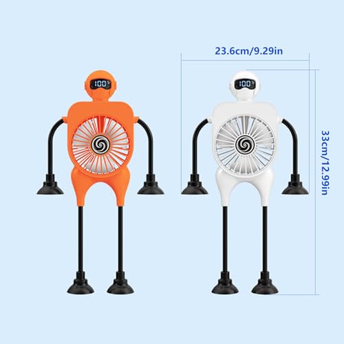 Ventilador de escritorio flexible con 100 velocidades para camping y playa 4