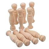 WHAMVOX 10 pezzi Colonnine in Legno Grezzo per Casa e Scale Pilastri Romani Intagliati per Decorazioni Interne ed Esterne Artigianato Legno Naturale per Giardini e Cortili