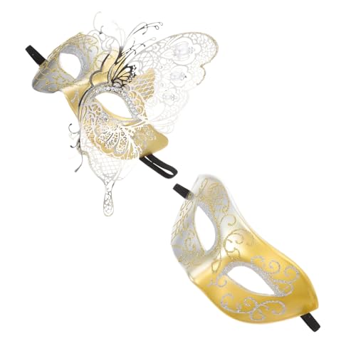Masques de couple Halloween en métal forgé confortables pour soirées