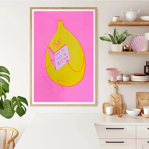 Affiche citron de style mignon pour egayer votre decoration de maison avec une toile coloree