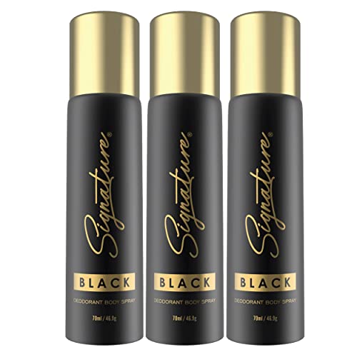 Image of Signature Black Deodorant Floral Aromatic Long Lasting Fragrance for Women Combo Pack of 3 (70 ml x 3)