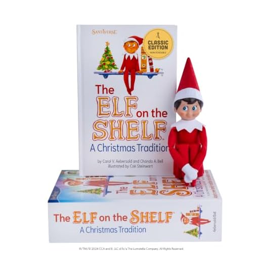 The Elf on The Shelf® Eine Weihnachtstradition | Englisch | Junge mit Blauen Augen | inkl. zauberhaft illustriertem Buch, Erinnerungsbox & offizieller Adoptionsurkunde