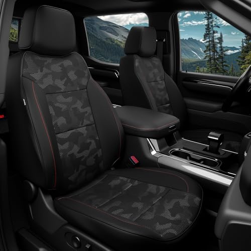 WeatherWard 2019-2026 Chevy Silverado/GMC Sierra Seat Covers Black Camo