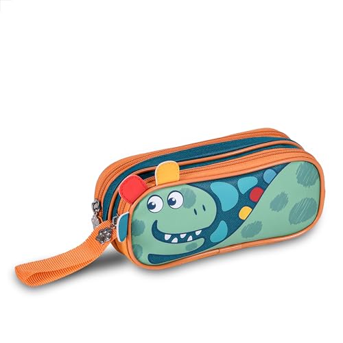 Estojo Duplo Infantil Clio Pets Dinossauro Verde - Clio Style