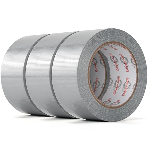 Image of 3-Pack Silver Duct Tape Heavy Duty 2 inch x 30Yd Waterproof Industrial Tape | Industrial silver duct tape for repairs, sealing & bundling. Waterproof, tear by hand, leaves no residue.