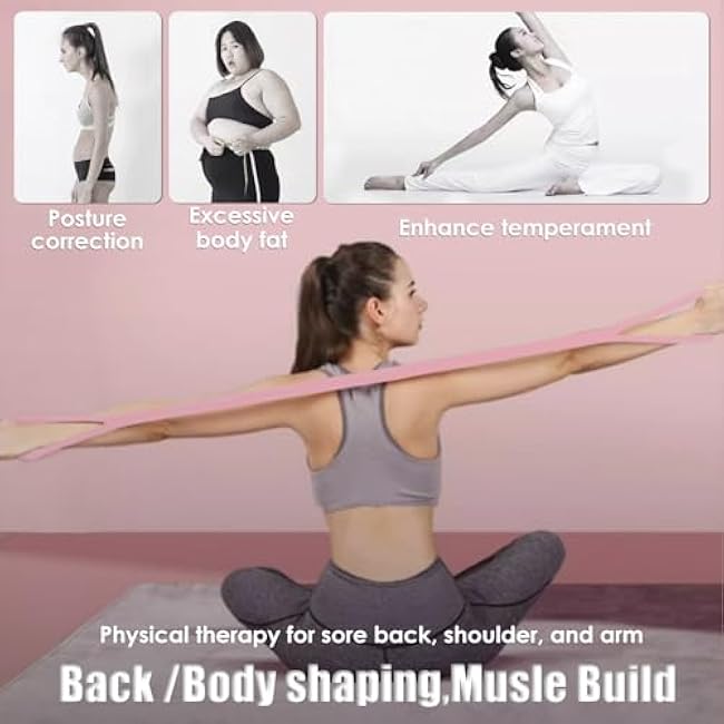 Figure 8 Resistance Band, Elastic Band, Stretch Bands, for Arm,Shoulder, Back,Leg Stretching, Upper Body Workout Equipment, Portable Home Office Elastic Ropes for Yoga, Pilates