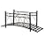 Outsunny 3.3' Metal Arch Zen Garden Bridge with Safety Siderails, Decorative Footbridge, Delicate Scrollwork & Corner Spheres for Stream, Fish Pond, Bronze